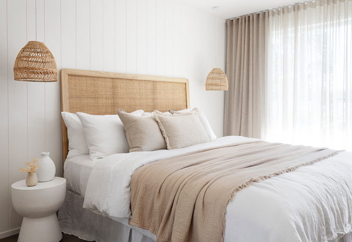 Cannes Curtain Fabric - Linen. Image by Jan Murphy Designs
