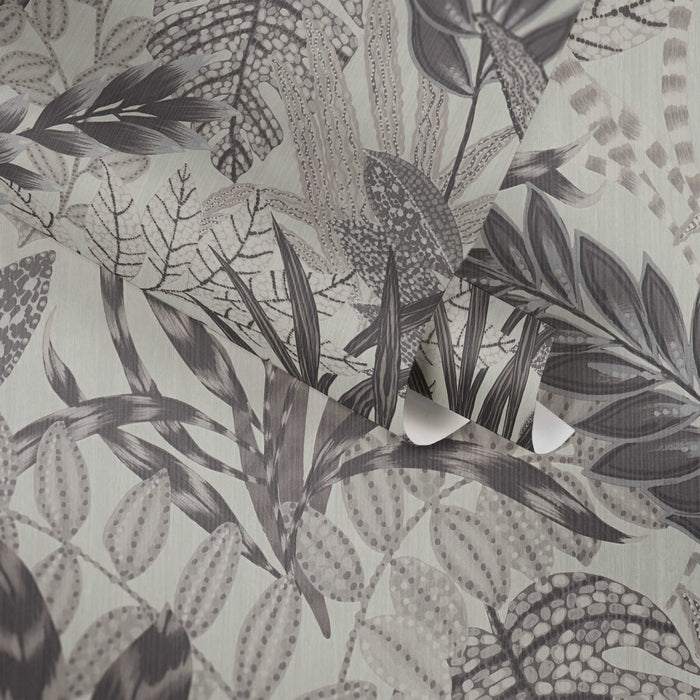 Capetown Jungle Wallpaper - Grey/White