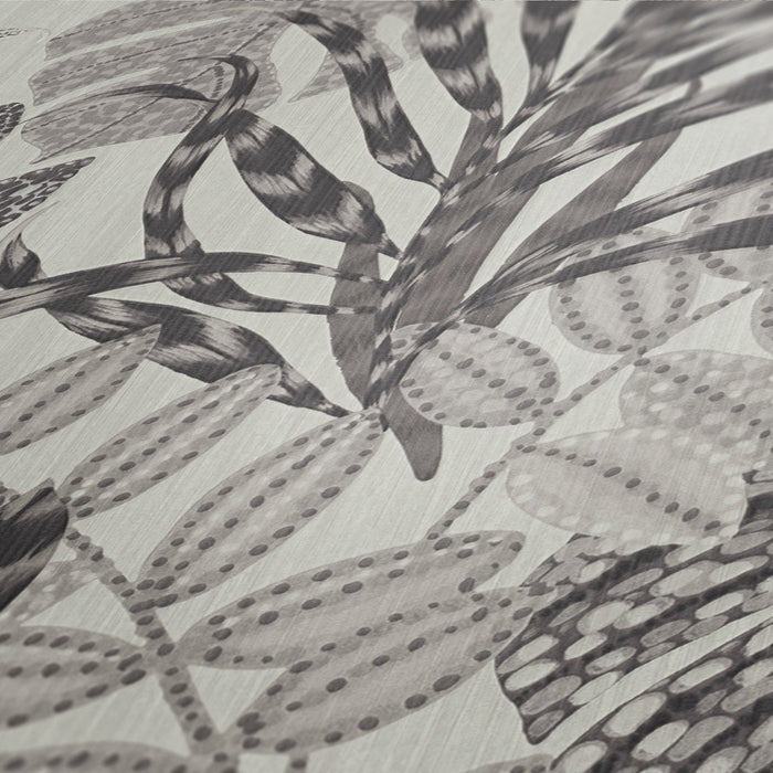 Capetown Jungle Wallpaper - Grey/White