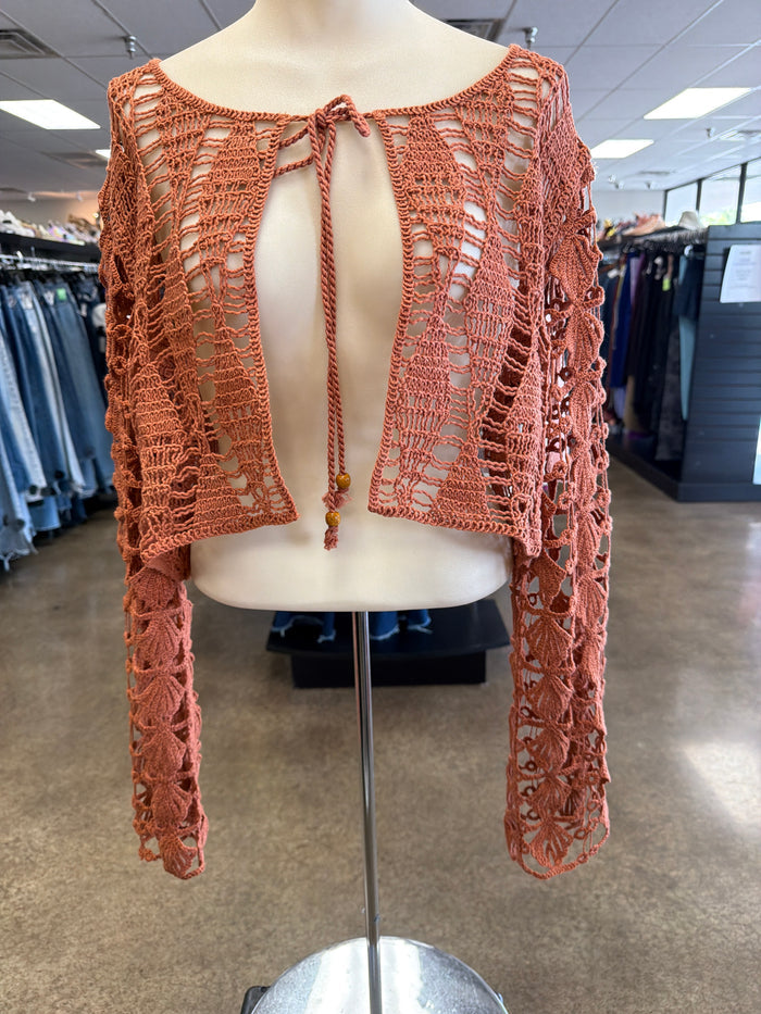 Cardigan By Clothes Mentor In Orange, Size:Osfm