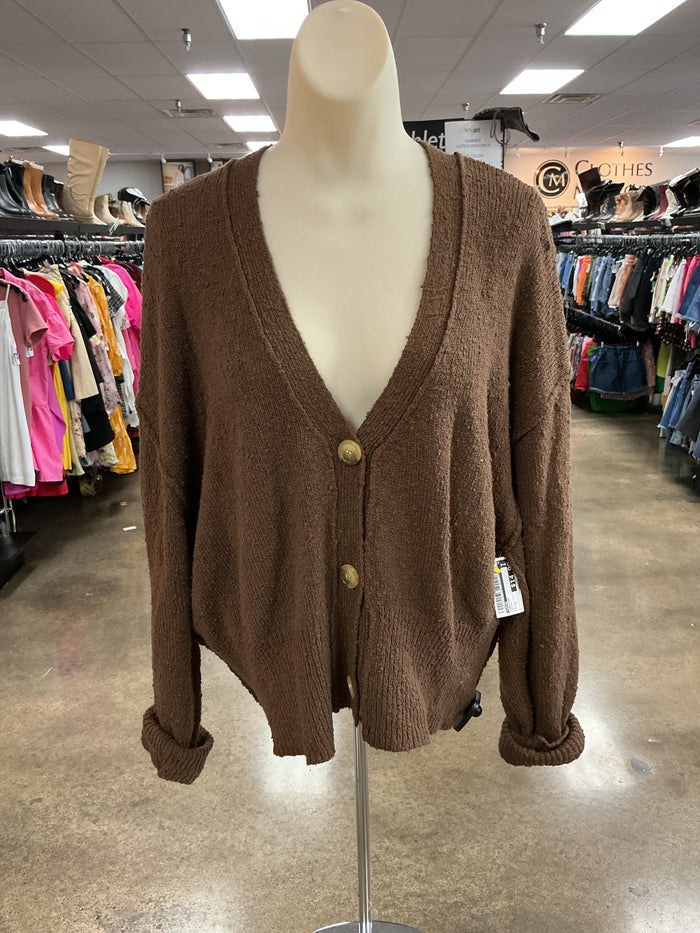 Cardigan By Umgee In Brown, Size:S
