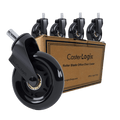 Office chair caster wheels set for Herman Miller, on box labeled CasterLogix by Office Logix Shop