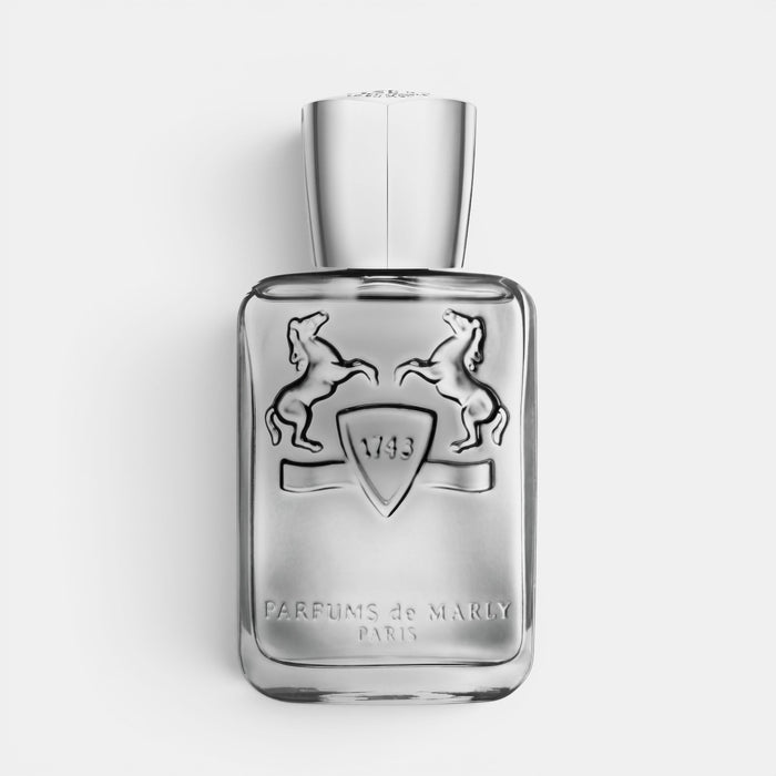 Shop Rescue Spa Castley Eau De Parfum in a clear glass bottle with a silver cap and embossed horse crest logo.