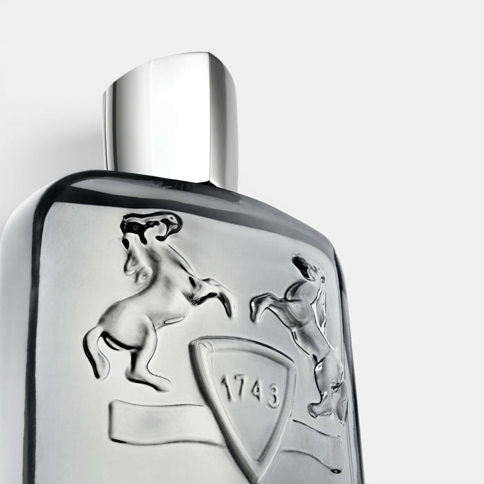 Shop Rescue Spa Castley Eau De Parfum glass bottle featuring an embossed horse crest and 1743 shield detail.