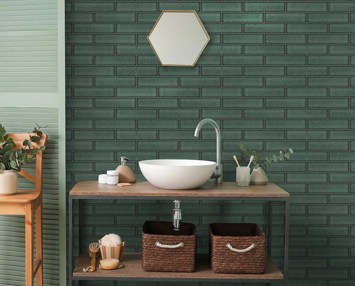 Celadon – Gloss Tile Wallpaper – Green