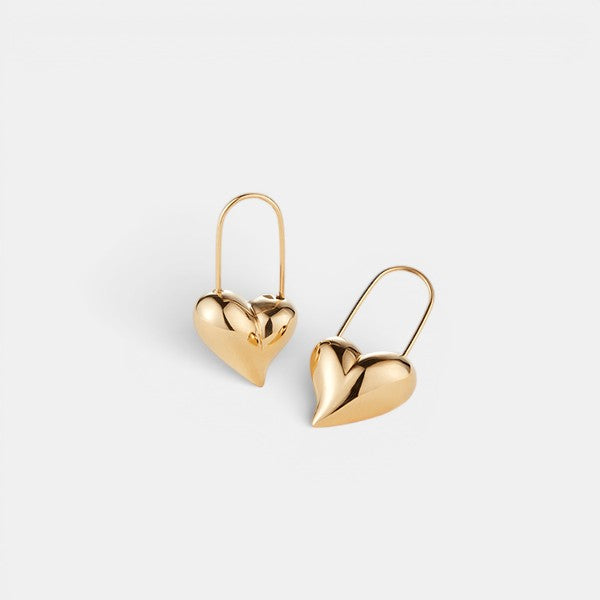 Celeste Heart Earrings Gold