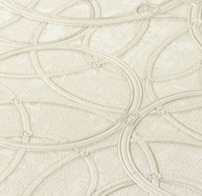 Versace Chain Wallpaper - Creme/Gold/White