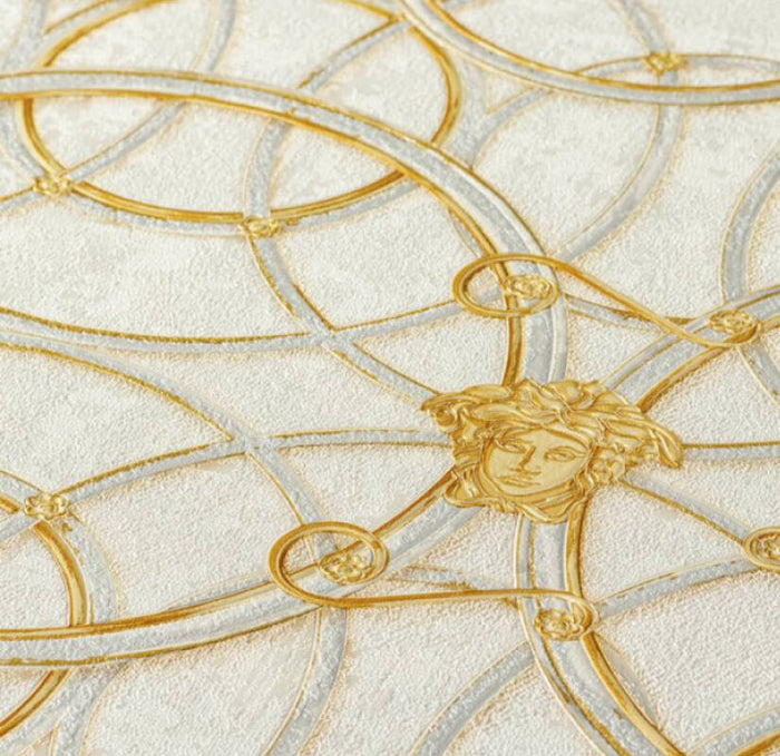 Versace Chain Wallpaper - Gold/Creme/White