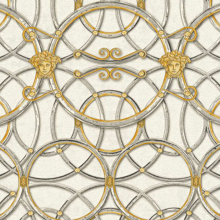 Versace Chain Wallpaper - Gold/Silver/Grey/White