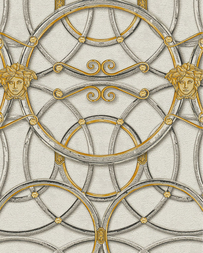 Versace Chain Wallpaper - Gold/Silver/Grey/White