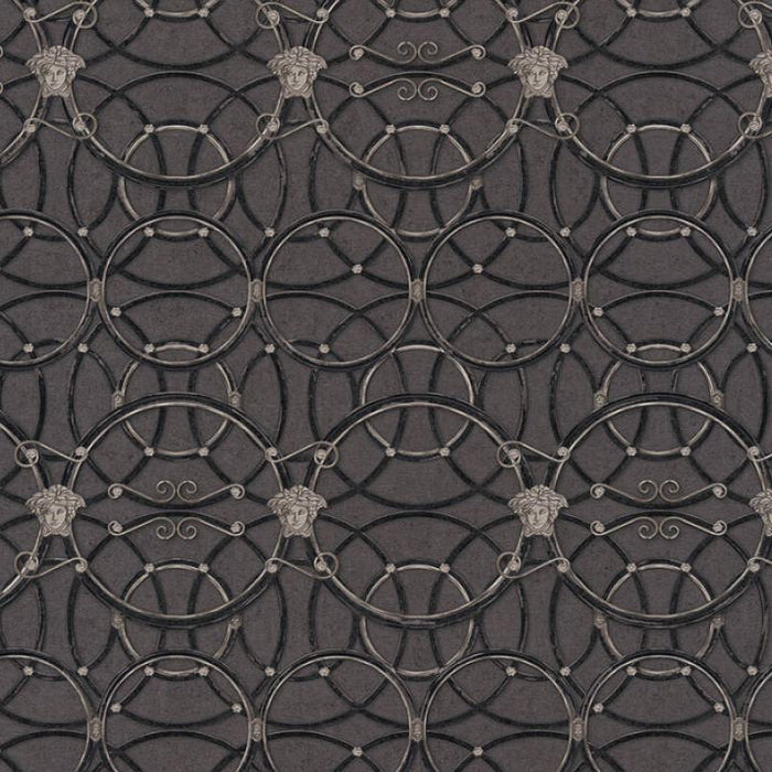Versace Chain Wallpaper - Silver/Black
