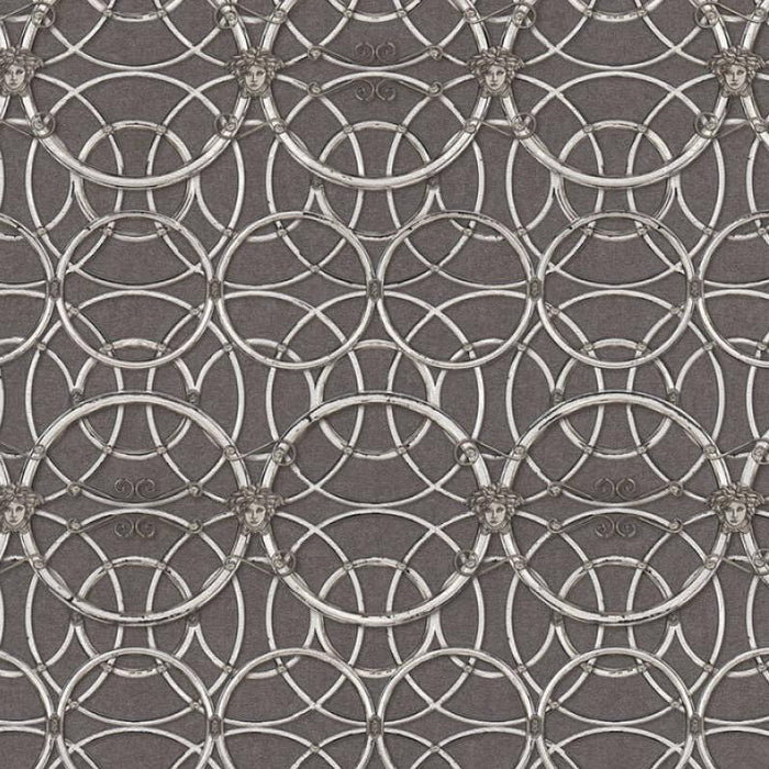 Versace Chain Wallpaper - Silver/Grey