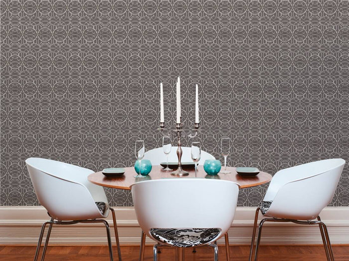 Versace Chain Wallpaper - Silver/Grey