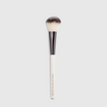 Shop Rescue Spa tapered ombré cheek brush with synthetic vegan bristles and a pale ivory wooden handle.
