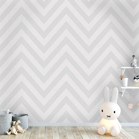 Chevron Wallpaper - Grey/White - Last 3 Rolls