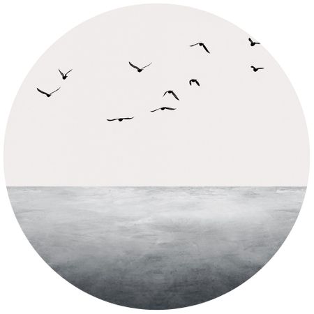 Circular Open Sea Scape Mural