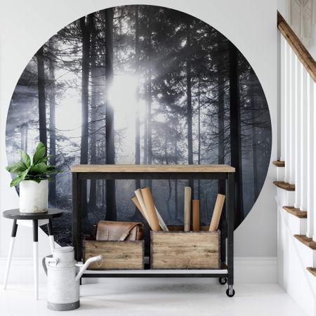 Circular Sunshine in the Woods Mural