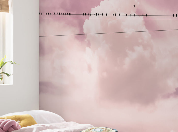 Cloud Wire - Custom Sized Wallpaper Mural (per m2)