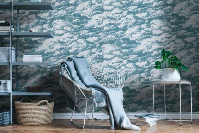 Cloudy Cloud Wallpaper - Blue