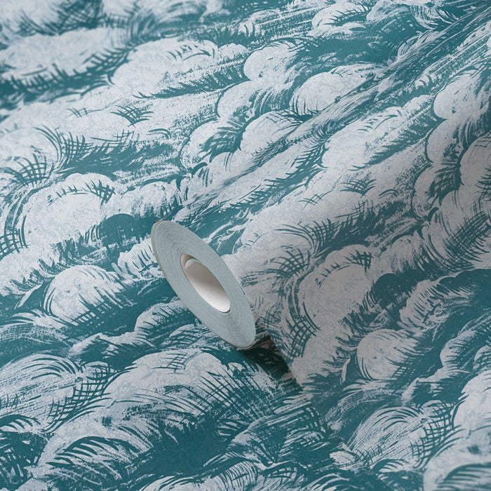 Cloudy Cloud Wallpaper - Blue