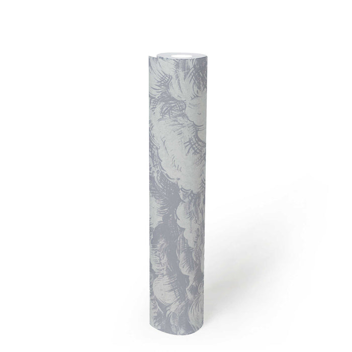 Cloudy Cloud Wallpaper - Grey