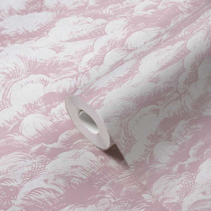Cloudy Cloud Wallpaper - Pink