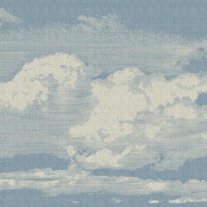 Cloudy Day  - Blue - Custom Sized Wallpaper Mural (per m2)