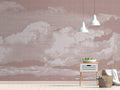 Cloudy Day  - Rouge - Custom Sized Wallpaper Mural (per m2)