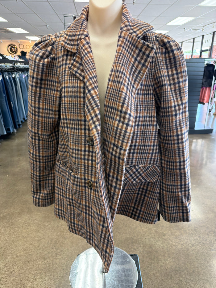 Coat Other By Maeve In Plaid Pattern, Size:M