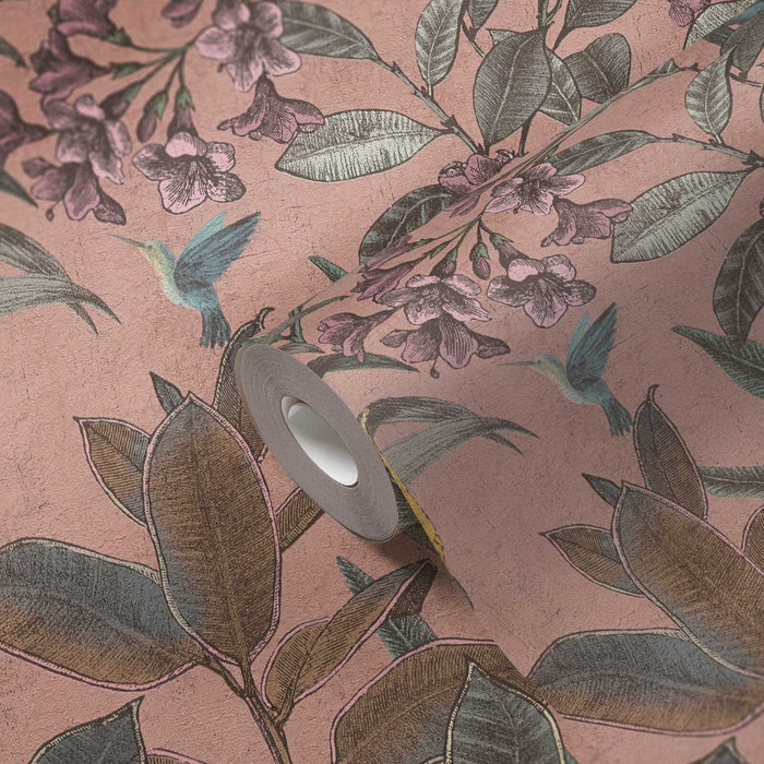 Cockatoo Jungle Wallpaper - Pink