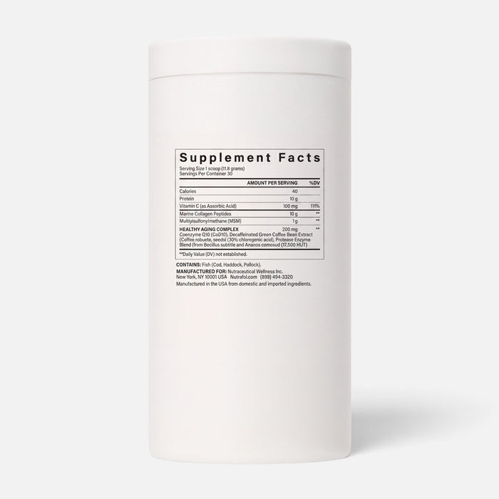 Shop Rescue Spa Nutrafol Collagen Infusion MD supplement facts label on a white container for hair health support.