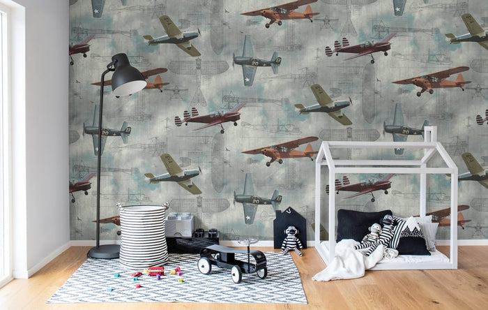 Concrete Aero - Custom Sized Wallpaper Mural (per m2)