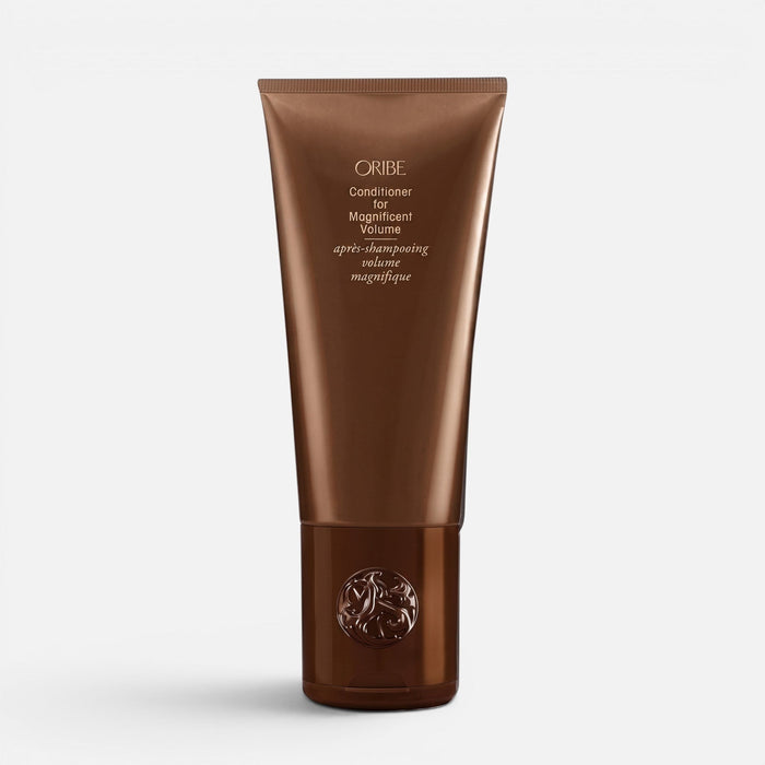 Shop Rescue Spa Oribe Conditioner for Magnificent Volume in a brown 200ml squeeze tube for fine to medium hair.