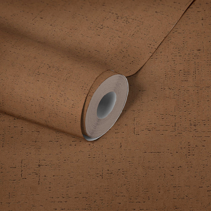 Cork-look Wallpaper - Brown/Orange - BEST DEAL