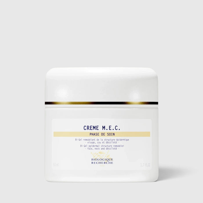Shop Rescue Spa Biologique Recherche Creme M.E.C. restructuring face cream in a white 50ml jar.