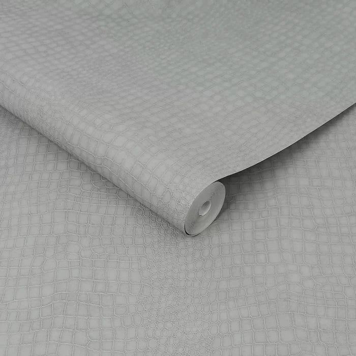 Crocodile Super Fresco Wallpapers - Grey