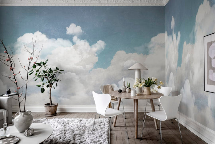 Cuddle Clouds - Custom Sized Wallpaper Mural (per m2)