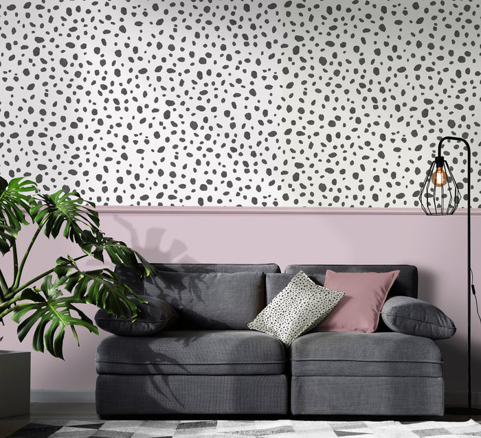 Dalmatian Spots Wallpaper - 2 Colours NZ-Wallpaper