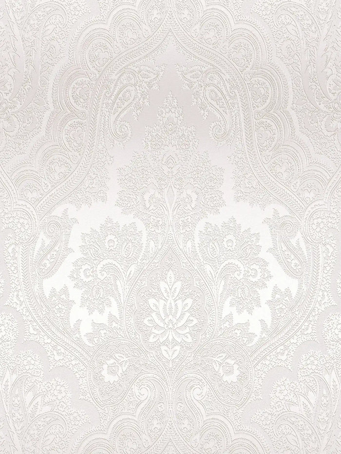 Damask Wallpaper - Beige