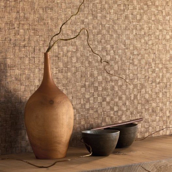 Damier Vinyl Big Weave Wallpaper - Natural