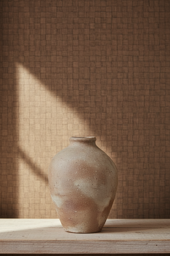 Damier Darker Natural with clay vase