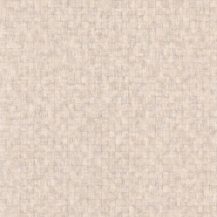 Damier Vinyl Big Weave Wallpaper - White Wash