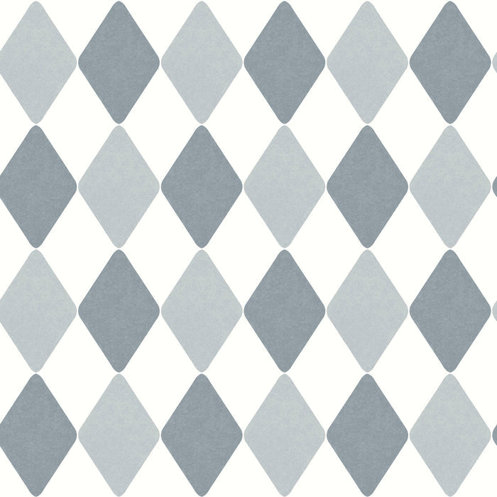 Danser Harlequin Wallpaper - Aquamarine & Powder Blue