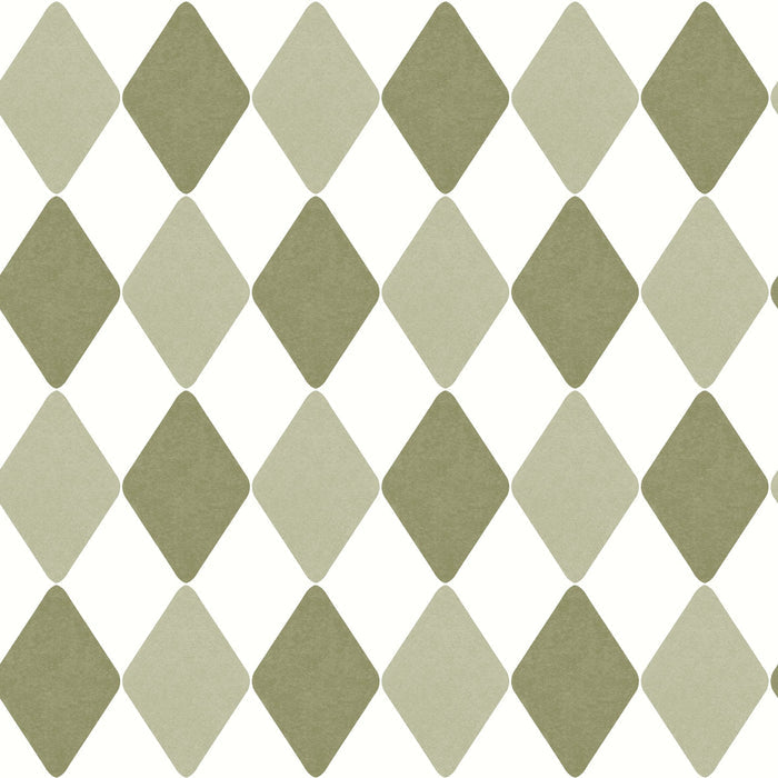 Danser Harlequin Wallpaper - Spring Green & Basil