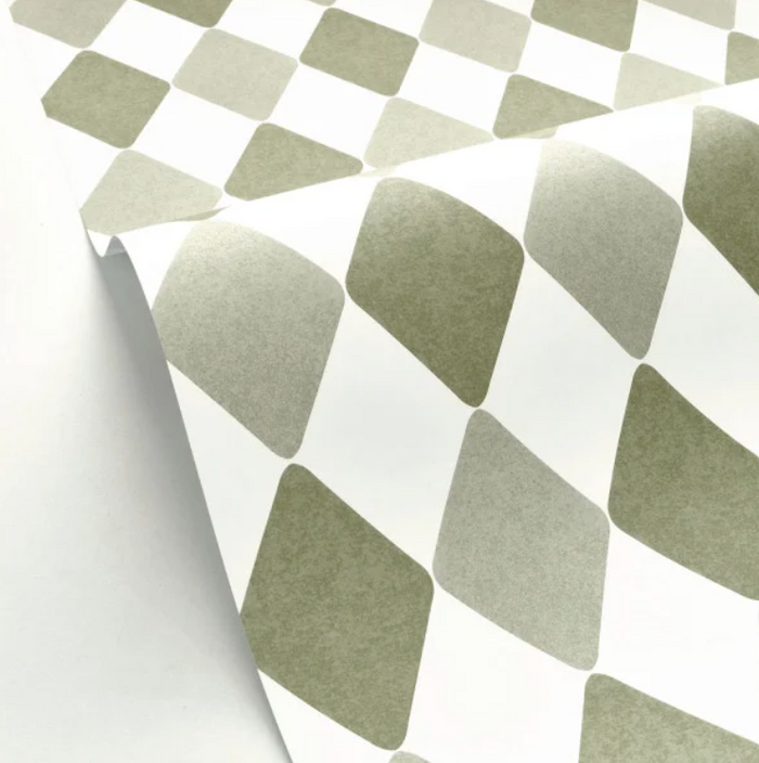 Danser Harlequin Wallpaper - Spring Green & Basil
