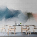 Daydream Cloud  - Blue/Orange - Custom Sized Wallpaper Mural (per m2)