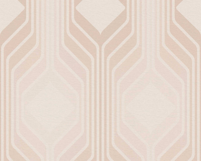 Deco Retro Wallpaper - Beige