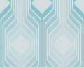 Deco Retro Wallpaper - Blue