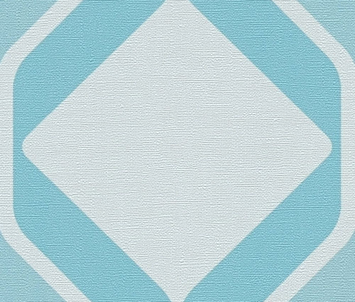 Deco Retro Wallpaper - Blue