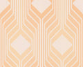 Deco Retro Wallpaper - Orange